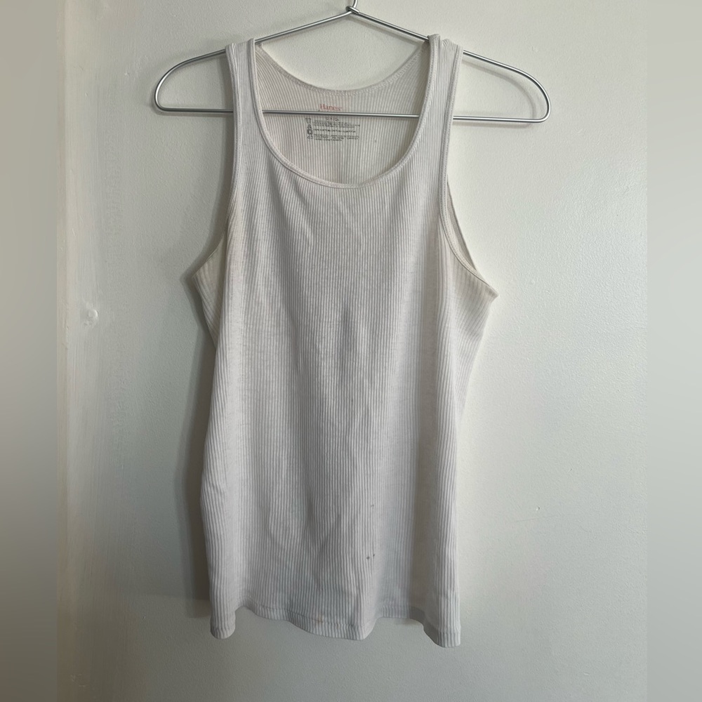 Hanes ribbed tank - size S